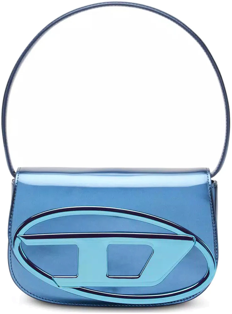 Diesel 1DR Shoulder Bag Mirrored Leather Blue in Mirrored Leather with ...