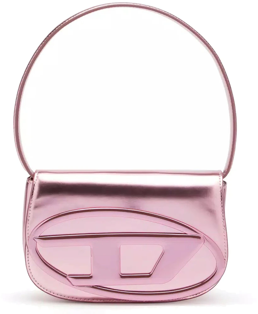 Diesel 1DR Shoulder Bag Mirrored Leather Pink in Mirrored Leather with ...