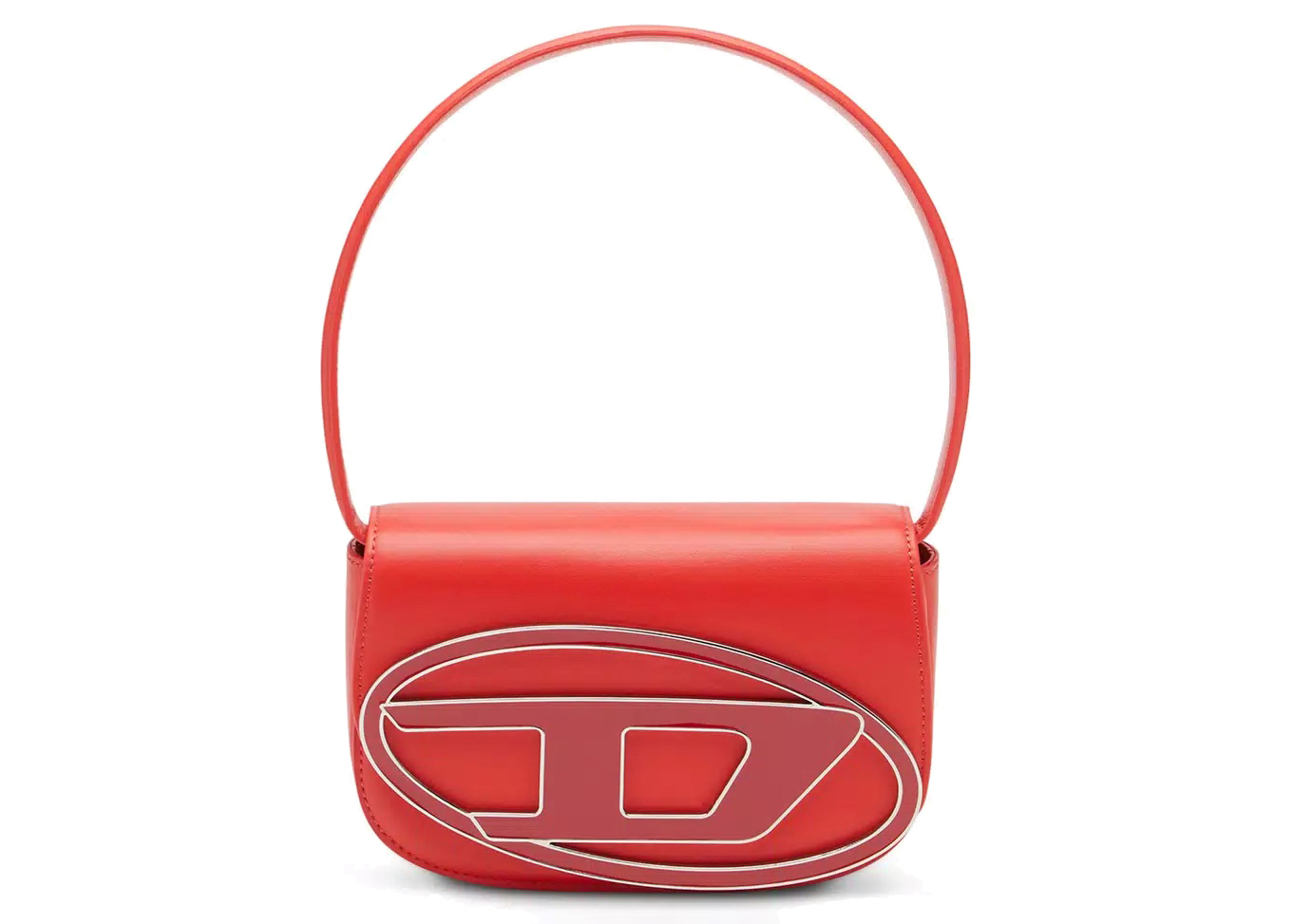 Diesel 1DR Shoulder Bag Nappa Leather Red in Nappa Leather with ...
