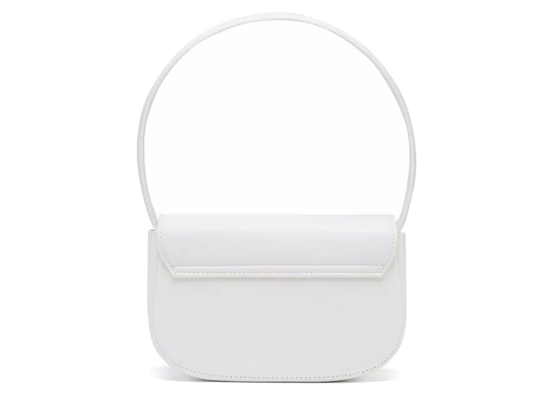 Diesel 1DR Shoulder Bag Nappa Leather White in Nappa Leather with