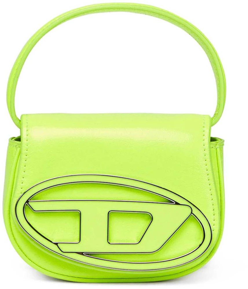 Diesel 1DR XS Mini Bag Yellow Fluo in Cow Leather with Silver-tone - US