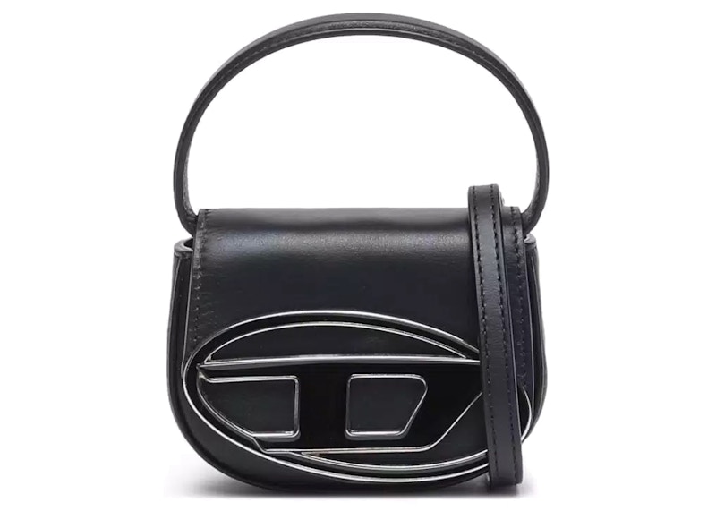 Diesel 1DR XS Mini Bag with D Plaque Black in Nappa Leather with  Silver-tone - US