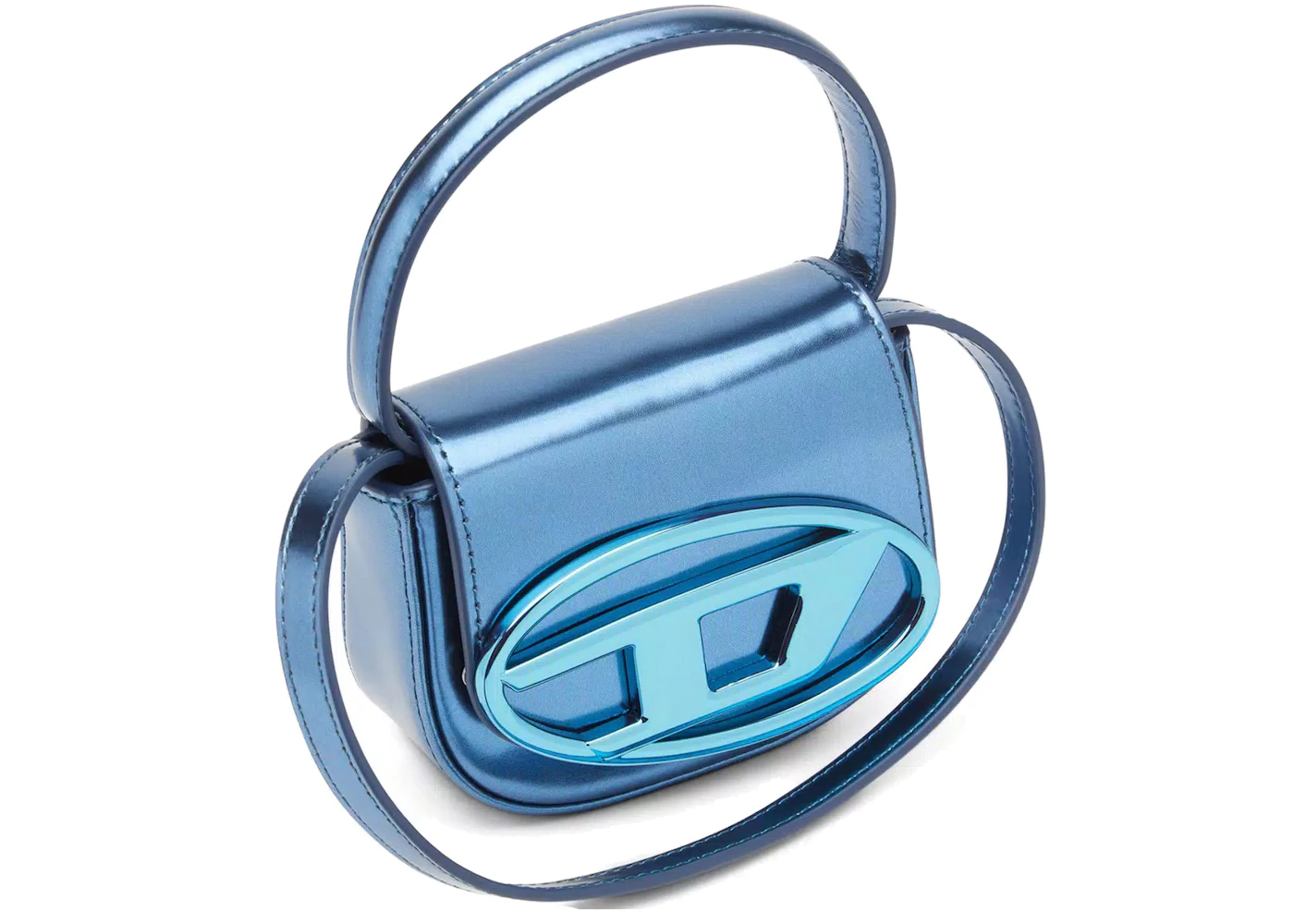 Diesel blue metallic bag Clearance
