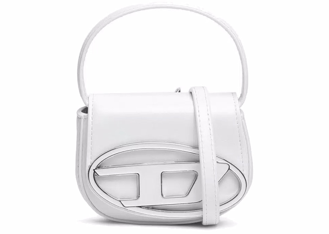 Pre-owned Diesel 1dr Xs Mini Bag With D Plaque White