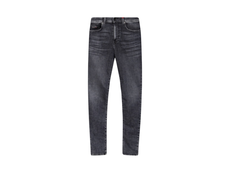 Pre-owned Diesel Men's  Damny Washed Skinny Fit Stretch Jeans In Black