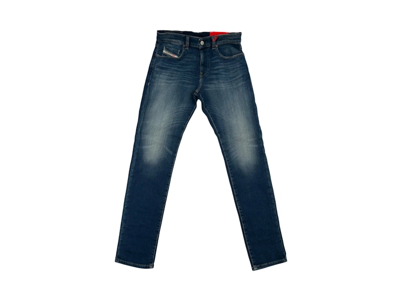 Pre-owned Diesel Men's  Dstrukt Skinny Fit Joggers Jeans In Blue