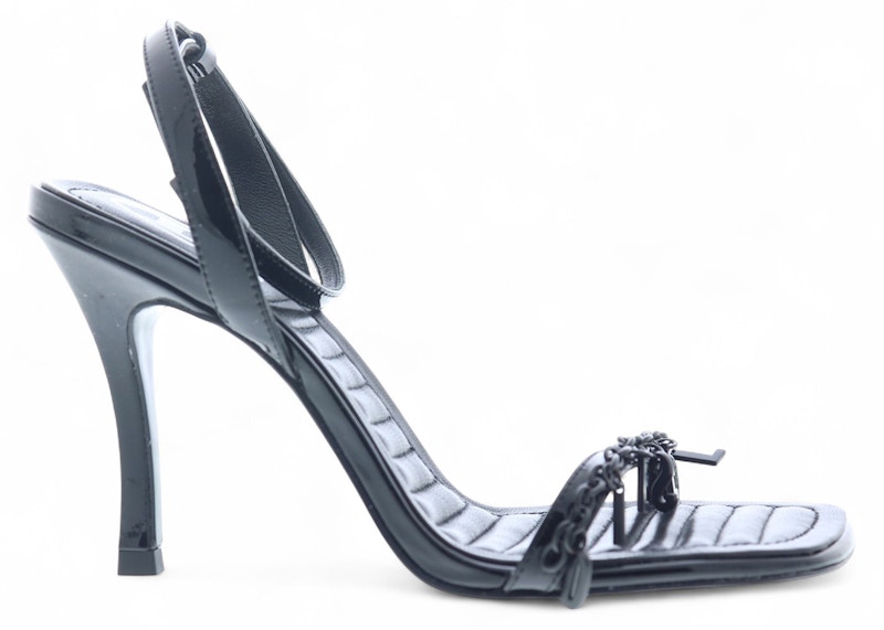 Pre-owned Diesel Dvina Sdl Strappy Sandal Metallic Leather (women's) Sneakers In Black
