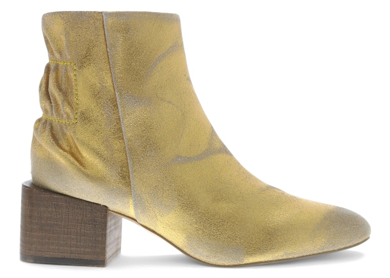 Pre-owned Diesel Jaynet Mab Ankle Boots (women's) Sneakers In Gold