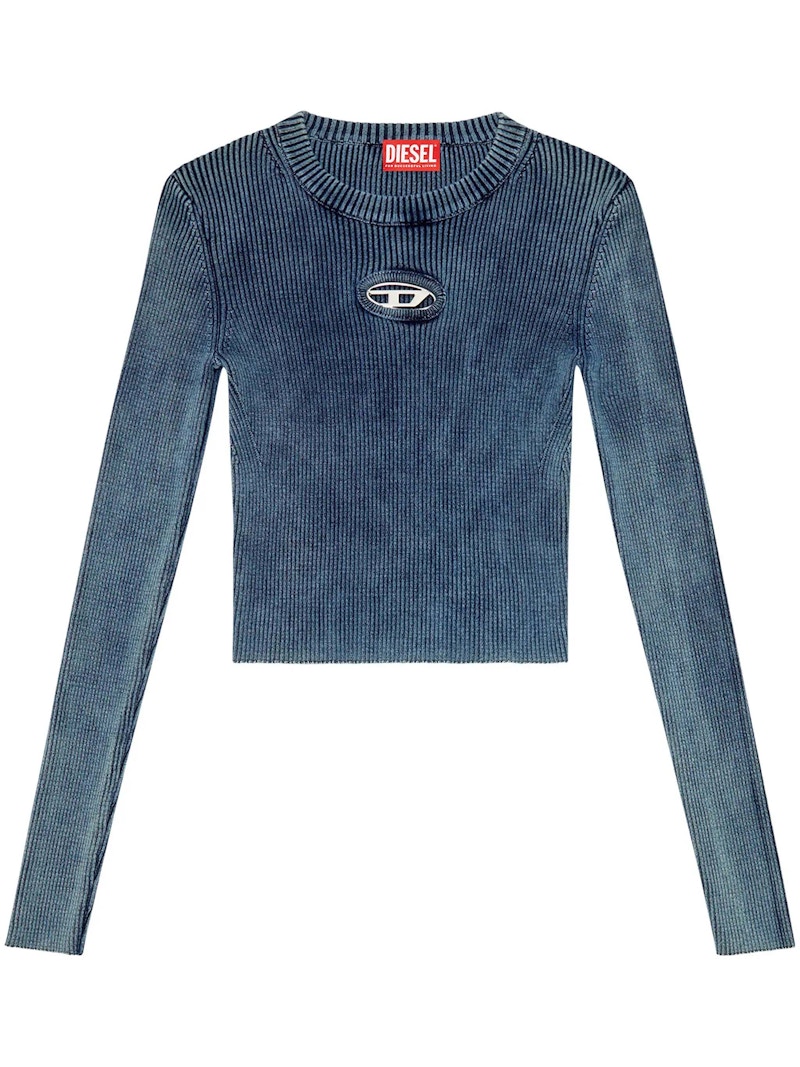 Pre-owned Diesel Women's Manchora Knitwear In Peacoat Blue