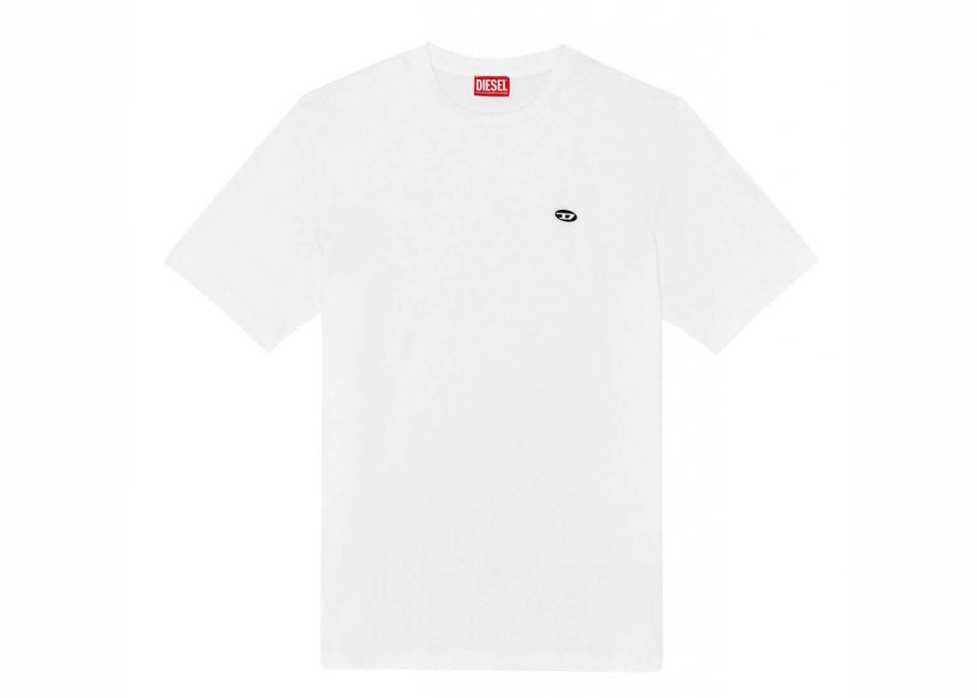 Pre-owned Diesel Oval D Patch T-shirt White