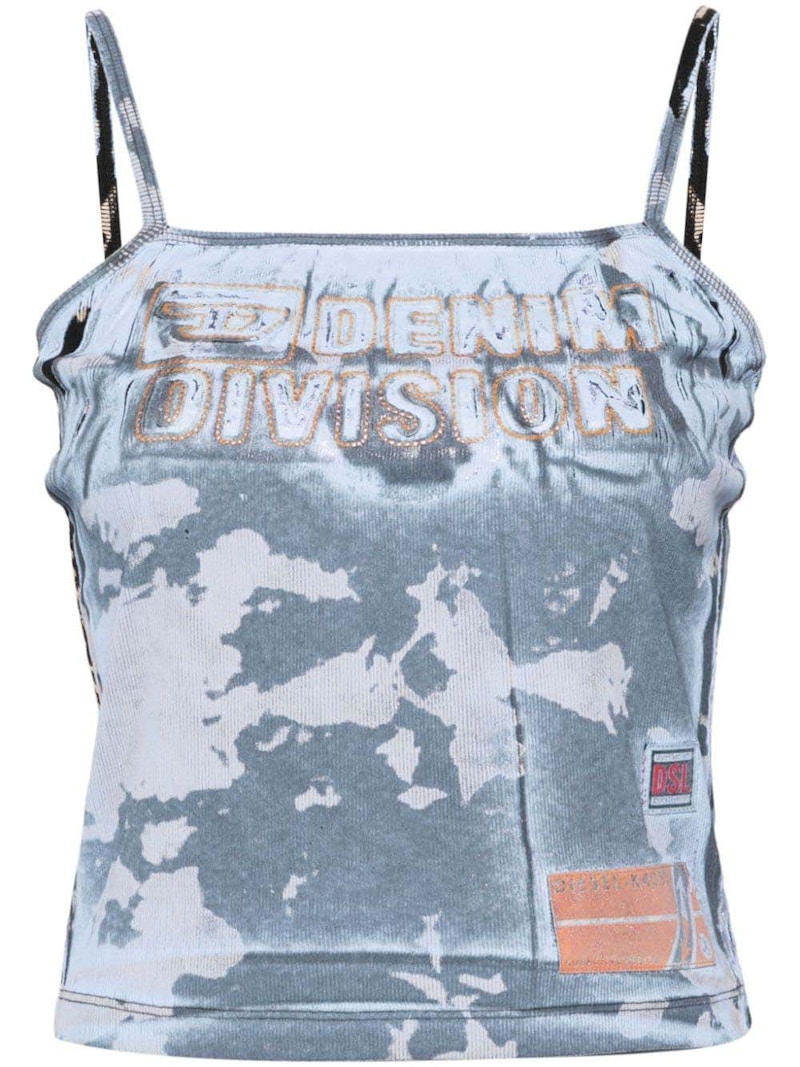 Diesel Printed Strappy Top Blue
