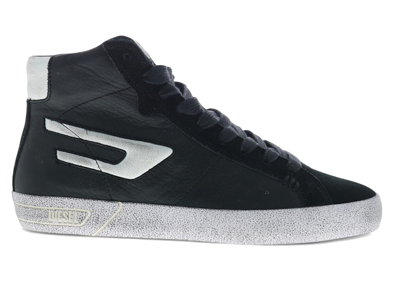 Pre-owned Diesel Sleroji Mid (women's) Sneakers In Black/white In Multi