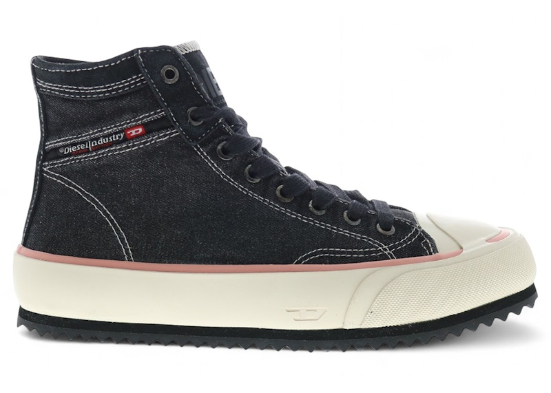 Pre-owned Diesel Sprincipia Mid W Almond (women's) Sneakers In Black/coral/amond