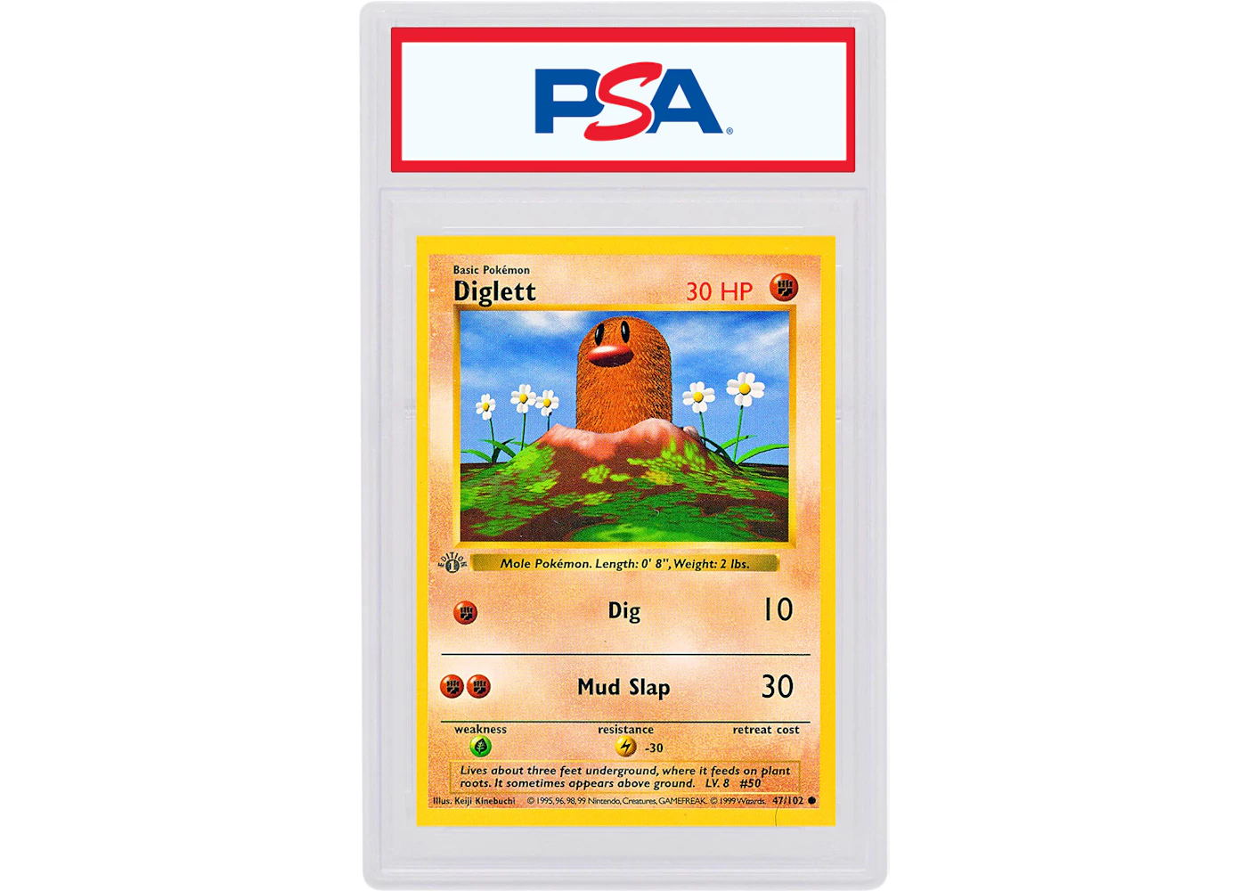 Diglett 1999 Pokemon TCG Base Set 1st Edition #47/102 (PSA or BGS Graded) - 1999 - US Diglett 1999 Pokemon TCG Base Set 1st Edition #47/102 (PSA or BGS Graded) - 1999 - US
