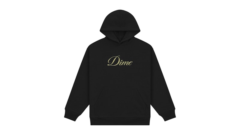 Dime Cursive Hoodie Black