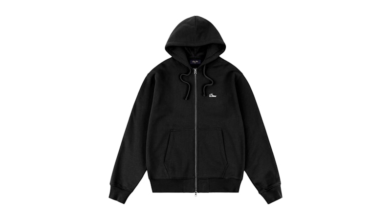 Dime Cursive Zip Hoodie Black