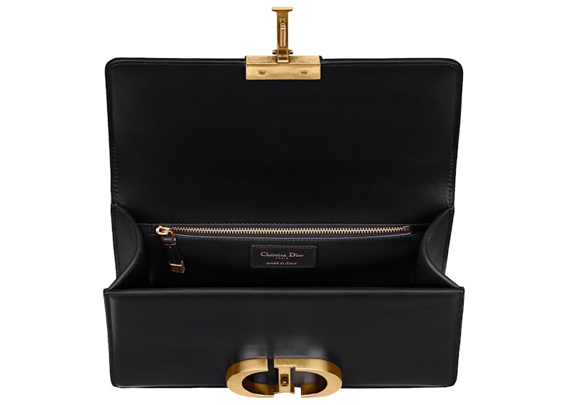 Dior 30 Montaigne Bag Black in Calfskin Leather with Gold tone JP