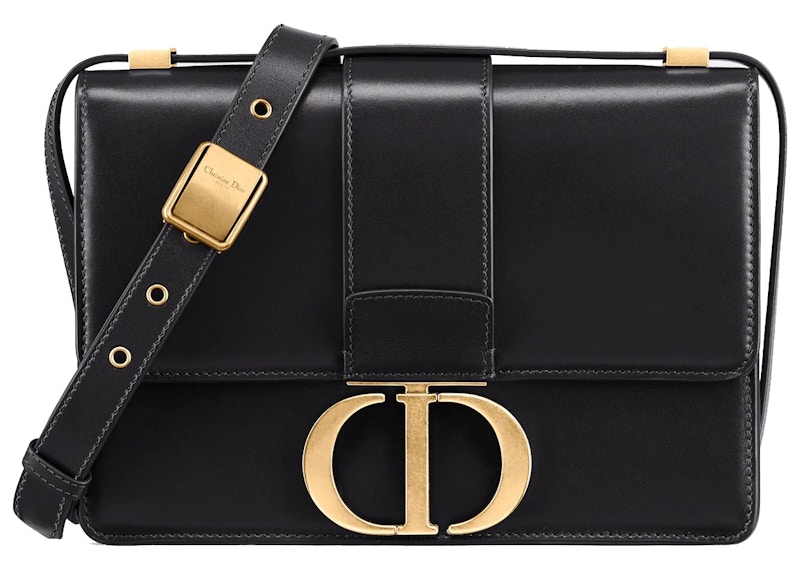 Dior 30 Montaigne Bag Black in Calfskin Leather with Gold tone JP