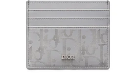 Dior (6-Slot) Card Holder Oblique Jacquard Gray