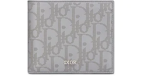 Dior (8-Slot) Wallet Oblique Jacquard Gray