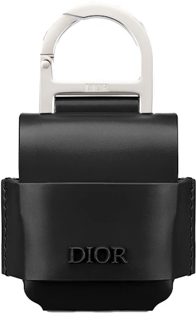 recluta traicionar Canoa Dior Airpods Case Calfskin Black in Calfskin with Silver-tone - ES
