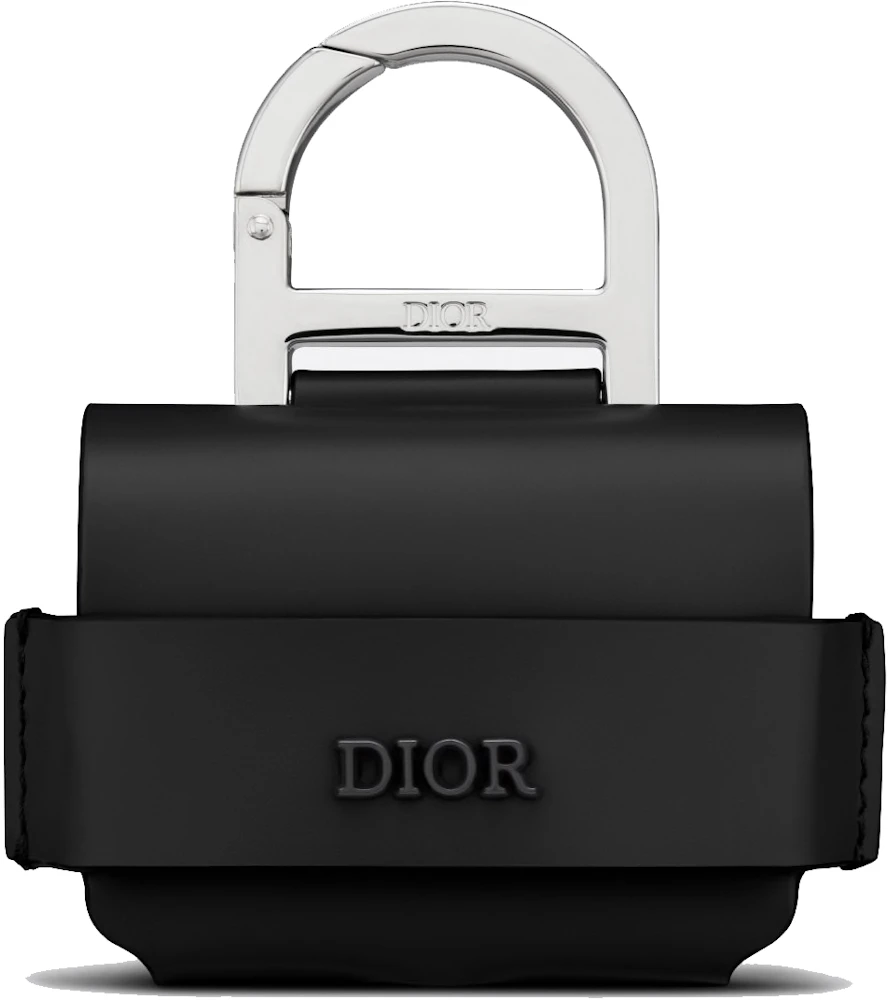 Dior Airpods Pro Case Smooth Calfskin Black in Smooth Calfskin with  Palladium-finish - GB