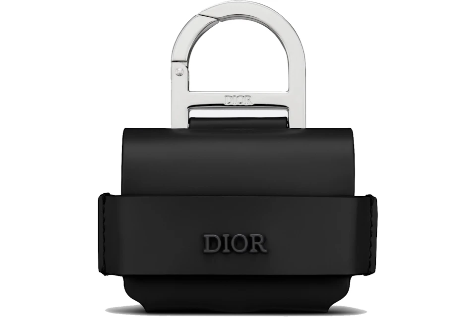 Dior Airpods Pro Case Smooth Calfskin Black in Smooth Calfskin with  Palladium-finish - US
