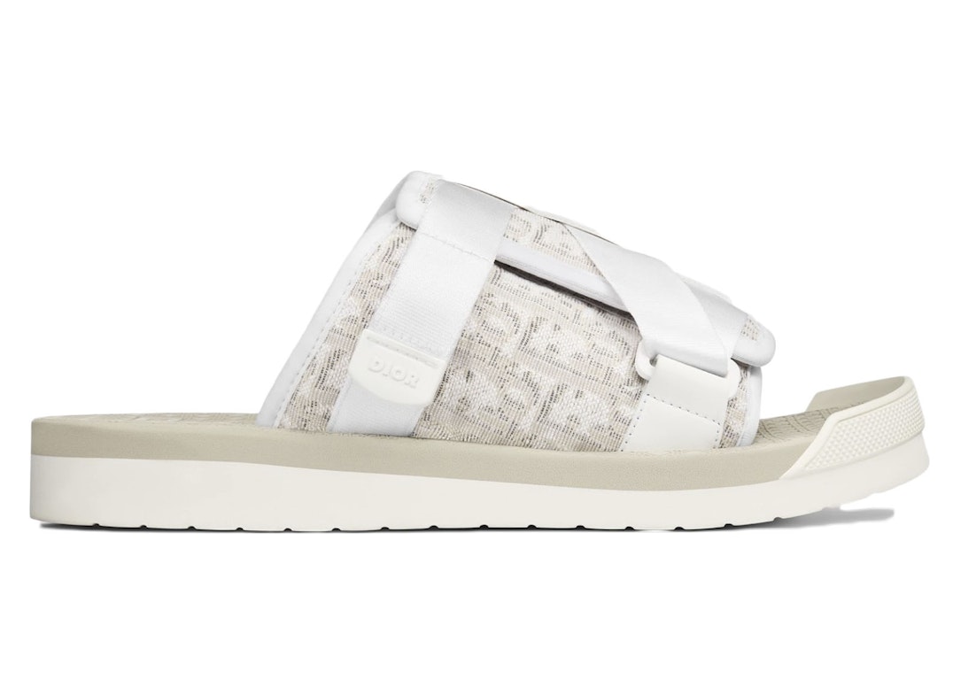 Pre-owned Dior Alpha Slide Off White In Off White/beige