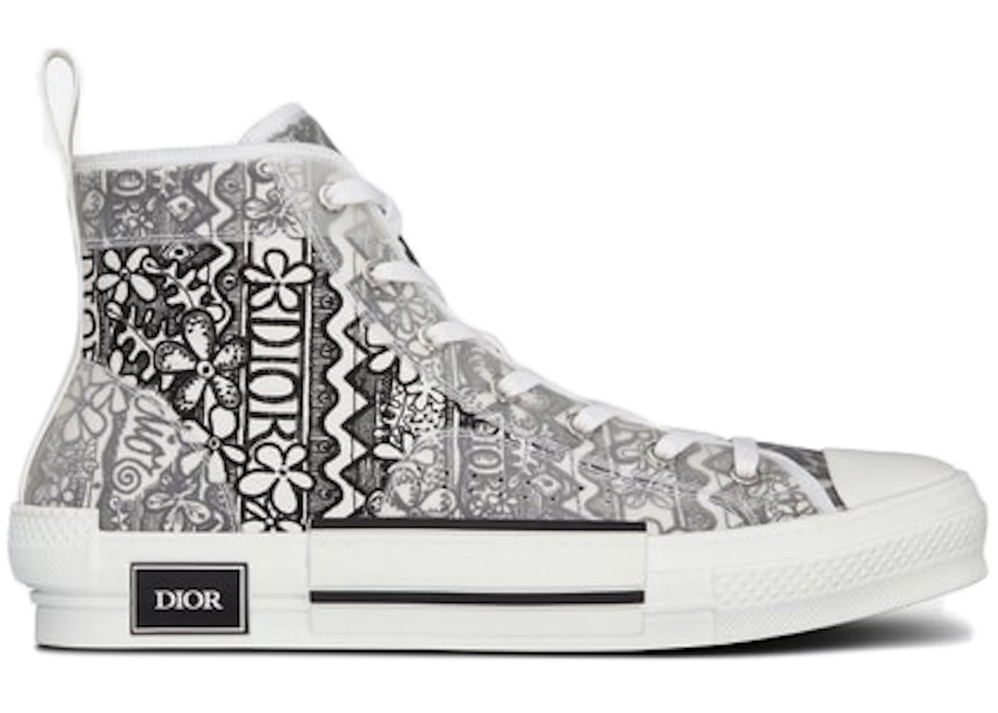 Dior And Shawn B23 High Top Black White Embroidery Men's - 3SH118ZCO_H169 - US
