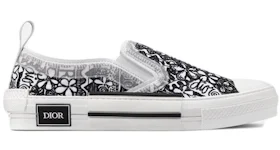 Dior And Shawn B23 Slip On Black White Embroidery