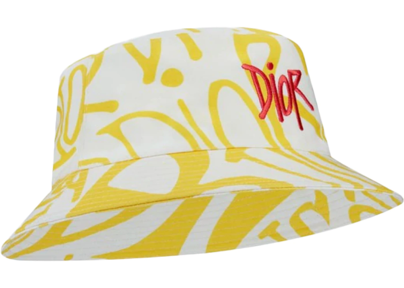 Dior And Shawn Bucket Hat Yellow/White - FW20 - US