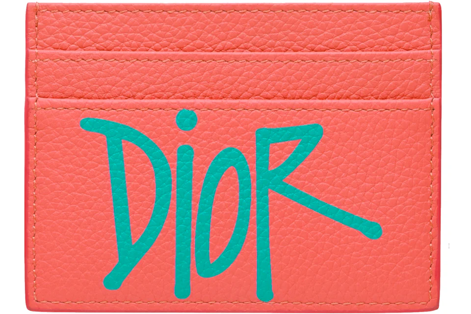 Dior And Shawn Card Holder (4 Card Slot) Pink/Green