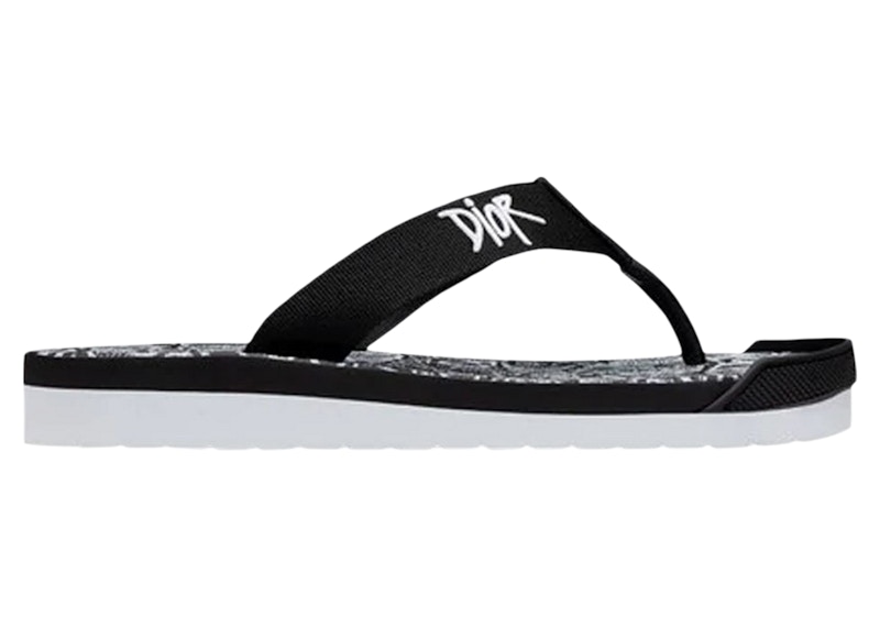 Dior x Shawn Stussy Beach Sandal Black-