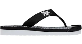 Dior And Shawn Embroidery Flip Flops White Black