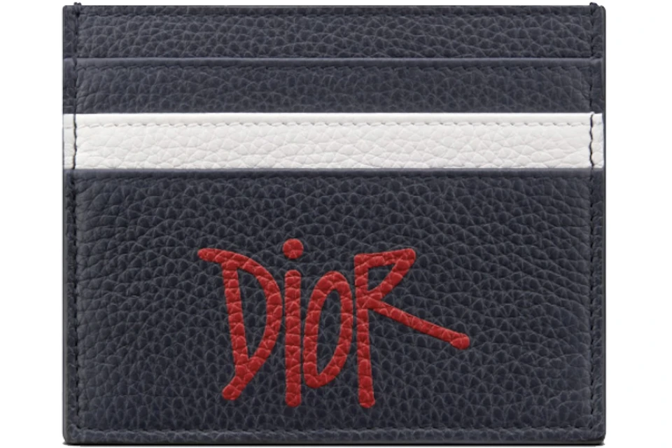Dior And Shawn Flat Card Holder Navy