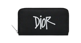 Dior And Shawn Long Zipped Wallet Black