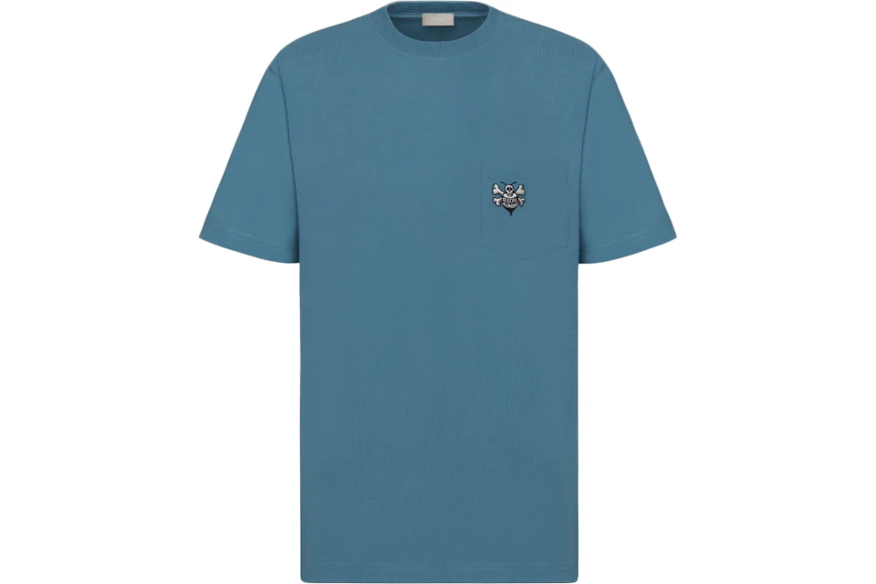 Dior And Shawn Oversized Bee T-Shirt Blue - FW20 - GB