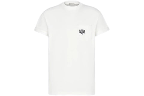 Dior And Shawn Camiseta Bee De Gran Tamaño Blanco Hombre FW20 MX