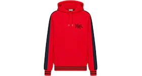 Dior And Shawn Oversized Hooded Sweatshirt Red