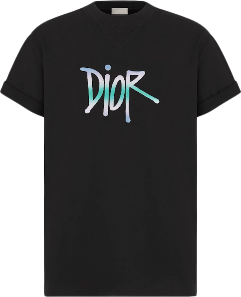Dior And Shawn Oversized Logo T-Shirt Black Men's - FW20 - US
