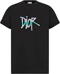 Dior And Shawn Oversized Logo T-Shirt Black