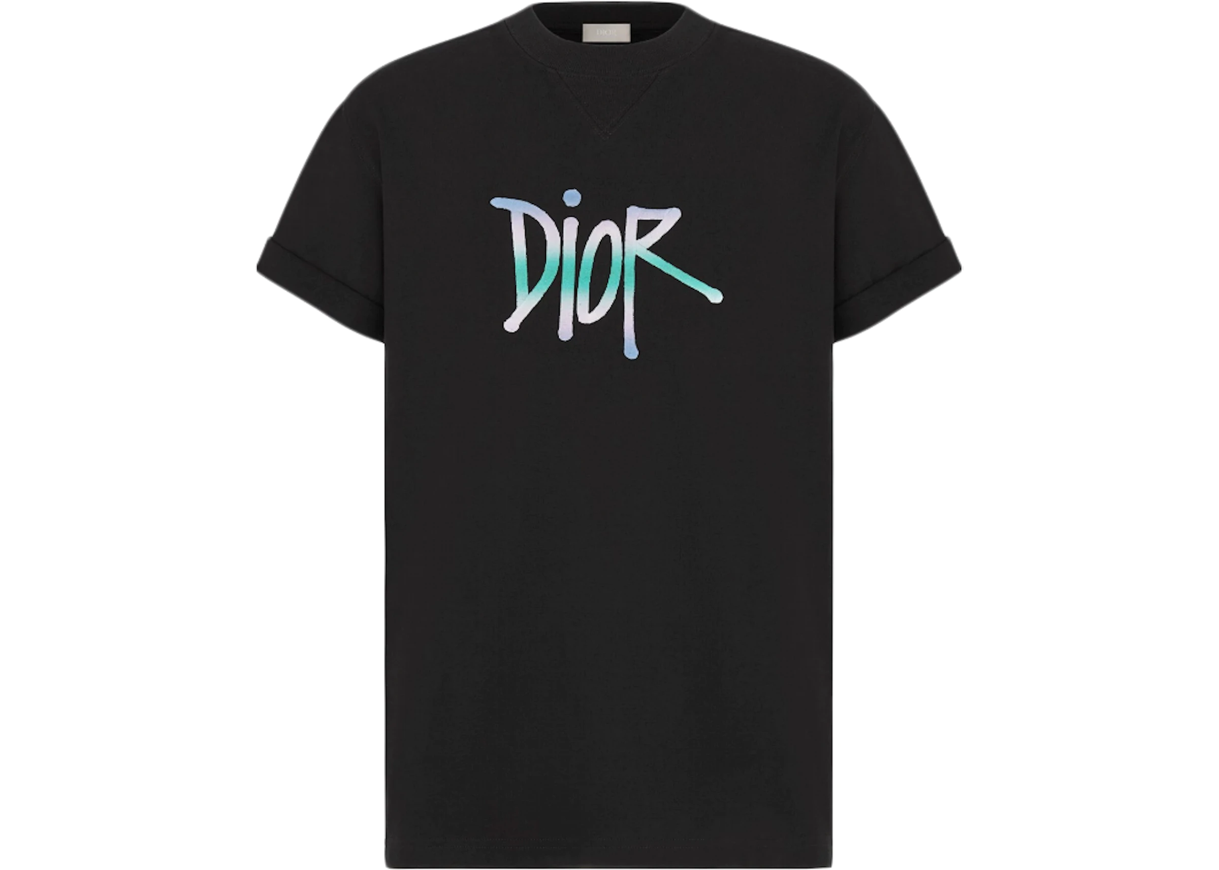 Dior And Shawn Oversized Logo T-Shirt Black