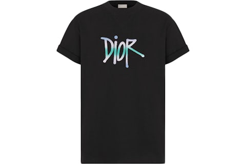 【限定コラボ】ディオール×ダニエルアーシャム センターロゴTシャツ ブラック 黒 Dior And Shawn Oversized Logo T-Shirt Black メンズ - FW20 - JP
