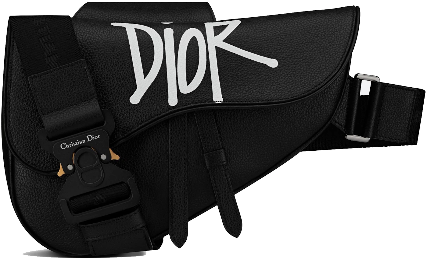Pre-owned Dior Black Sacai Saddle Men's Bag In Default Title