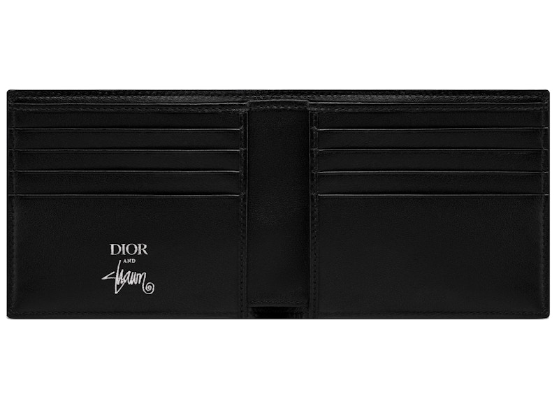 Dior And Shawn Wallet (8 Card Slot) Black in Grained Calfskin - US