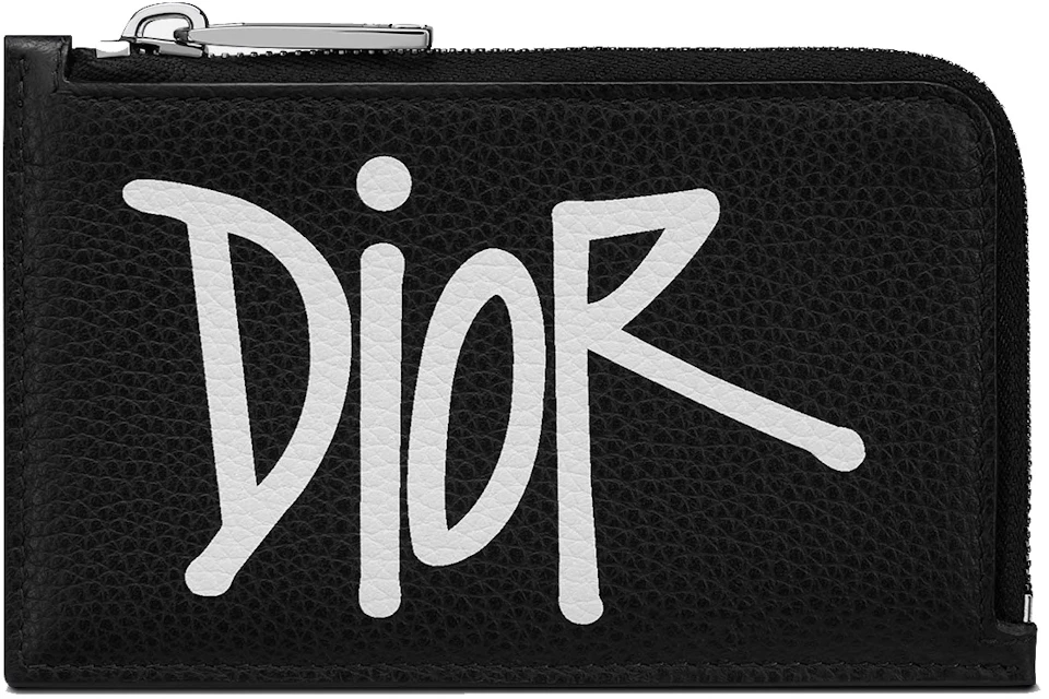 Dior And Shawn Zipped Card Holder (3 Card Slot) Black