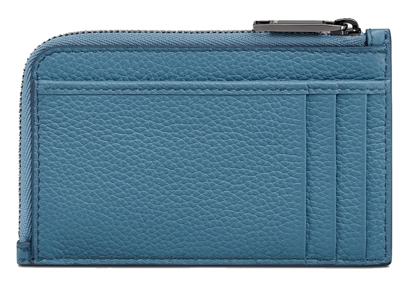 Dior And Shawn Zipped Card Holder (3 Card Slot) Blue in