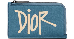 Dior And Shawn Zipped Card Holder (3 Card Slot) Blue