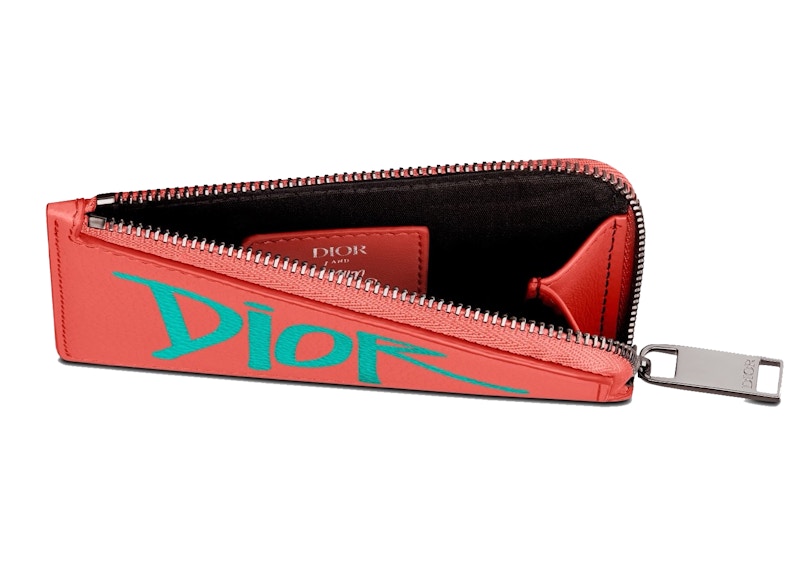 Dior And Shawn Zipped Card Holder (3 Card Slot) Coral in