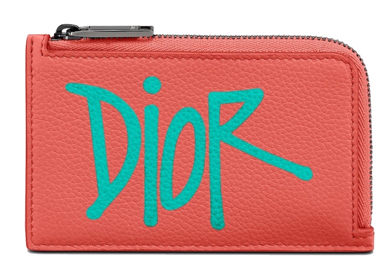 Dior And Shawn Zipped Card Holder (3 Card Slot) Coral in